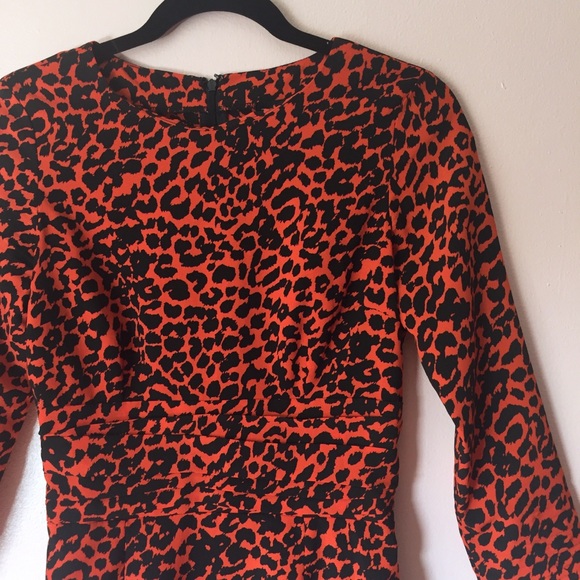 TopShop Orange Leopard Dress - Picture 4 of 4
